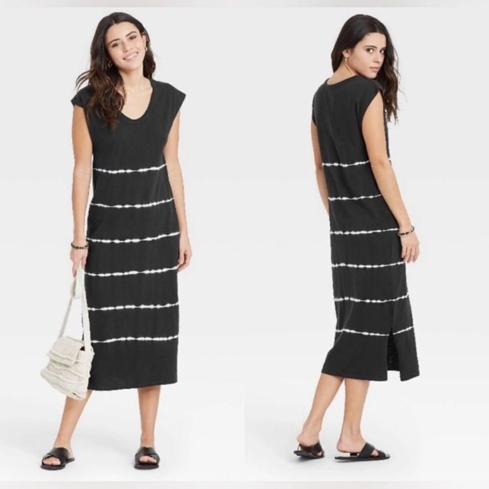 NWT Universal Thread Stripe Tie Dye Dress Maxi Size Medium